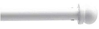 ATELIERS 28 2 x Tringle de vitrage Extensible avec Embout Boule - Ronde diamètre 7 - Métal (Blanc