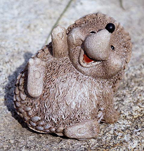 Rostalgie Polyresin Igel lustig zur Auswahl Herbst Dekoration Tierfigur - 1 Stück (Polyresin, Igel liegend)