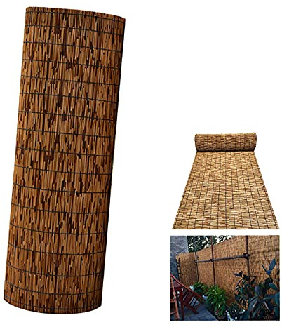 Takeashi Schilfrohrmatte, Patio Sichtschutz, Balkon Bambus Zaun Rollen, dekorative Zäune, Windschutzmatten, für Garten im Freien, 80 90 100 110 130 140 cm hoch