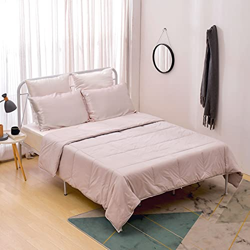 THXSILK Seide Sommerdecke mit Baumwollbezug, Füllung 100% langstapelige Seide Bettdecke für Sommer, Waschbare Steppbett aus Seide (Grau, 260 x 230 cm)