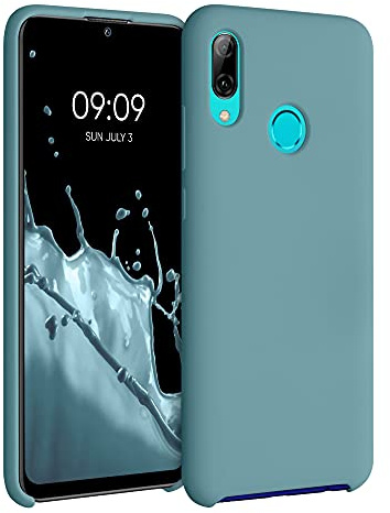 kwmobile Hülle kompatibel mit Huawei P Smart (2019) Hülle - Silikon Handy Case - Handyhülle weiche Oberfläche - kabelloses Laden - Arctic Night