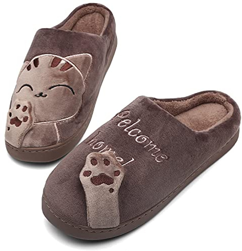 Mishansha Zapatillas de Casa Mujer Hombre Antideslizante Cómodas Pantuflas para Invierno Cálido Suave