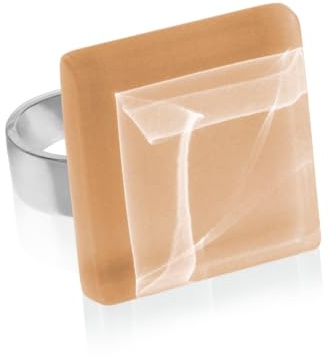ALEXASCHA Statement Ring mit Steinen in 20 Farben • Geburtsstein Schmuck Geometrisch • Edelstahlring größenverstellbar (min. Ø 19mm) • handgemacht & nachhaltig