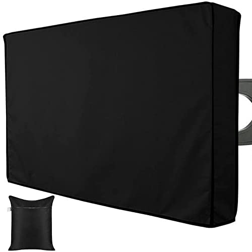 Copertura per TV da esterno Skyour, resistente 600D Oxford, impermeabile, antipolvere, anti-UV, durevole, copertura completa per televisore da patio, per schermi TV da 60-65 pollici