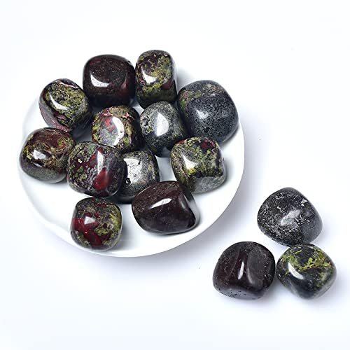 Grava de cristal natural, muestra cuadrada pulida para acuario, pecera, decoración del hogar, piedra de sangre de dragón, 50 g