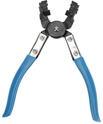 Akozon Pince à Collier de Serrage, Pince à Collier de Serrage Coudée Mâchoires Pivotantes Poignées à Ressort Universelles pour Tuyaux de Type R