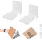 Mensola Invisibile Libri Scaffali Galleggianti - 2 Pezzi Libreria a Muro Multiuso in Acciaio Inox con Supporto a Nascosto per Domestico, Ufficio, Aula e Biblioteca (10,7 x 6 x 6,9 cm, Bianco)