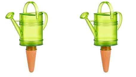 Scheurich Nelly M, Wasserspeicher aus Kunststoff, Farbe: Nelly M, Green, 13 cm Breite, 7 cm Tiefe, 22 cm hoch, 0,2 l Vol. (Packung mit 2)