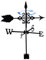 Veleta para El Jardín Indicadores De Dirección del Viento De Metal Weathevcanes con Adorno De Flecha Veletas Meteorológicas Montaje En Techo para Decoraciones De Jardín Y Jardín