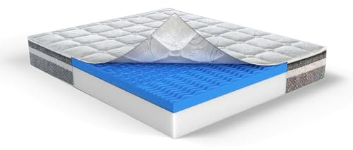 MUUN – Materasso Matrimoniale 160x200 cm, in Memory Foam, Alto 25 cm, Mod. ZANTE, Ortopedico, Ipoallergenico, Sfoderabile, Facile da Pulire, per Letto Matrimoniale con o senza Contenitore