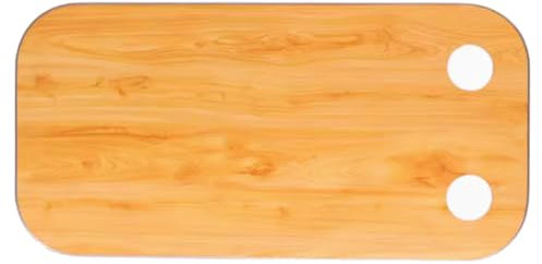 WPWSDWMX Tischplatte aus Massivholz, Wohnmobilzubehör, Ersatz-Tischplatte für Wohnmobiltische, 40 X 80 cm, Rechteckige Tischplatte, Metallkanten, Befestigung mit Schraublöchern(Yellow)