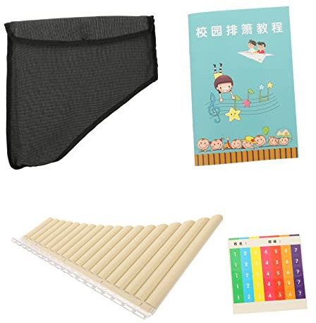 1 Satz 18 Pfeifenpanflöten Keytar-instrument Pädagogische Panflöte Chinesisches Musikinstrument Traditionelles Musikinstrument Spielzeuginstrumente Panflöte Für Anfänger Beige Abs Parliky
