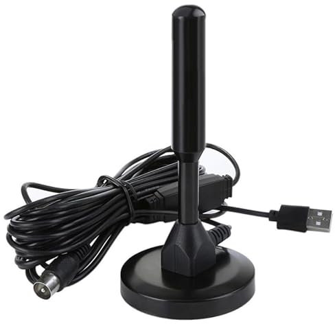 JZK High Gain Freeview TV Aerial, Portable Indoor Outdoor HD TV Antenna for DVB-T2 television, USB TV Tuner, DTMB DVD-T TV Antenna Signal Booster