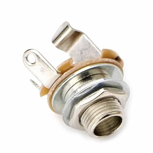 Guitar Anatomy Mono Input Jack Socket 6.35mm 1/4 for Electric Guitar Bass Amp