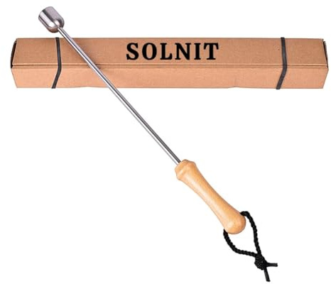 Scaldino per birra, con manico in legno, per uso alimentare, antiruggine, canna in acciaio inox per campeggio, casa, falò, idea regalo, per uomini e donne, feste, vacanze, feste di compleanno (design
