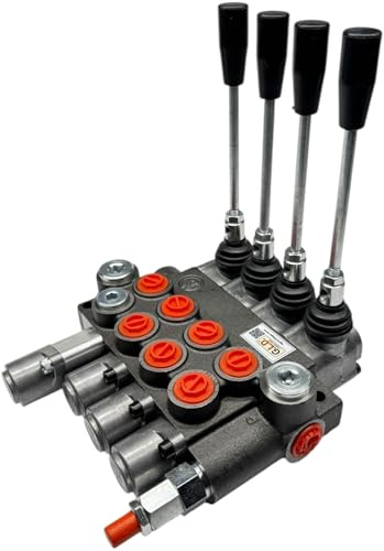 Distributore oleodinamico per trattore 4 leve -3 doppio effetto + 1 semplice effetto con blocco in spinta 3/8 45 Litri 300 bar