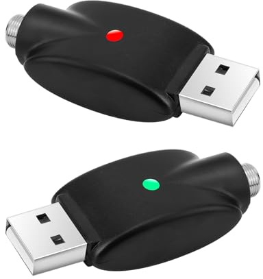 Gosknor 2 Pcs Smart Usb Charger Cable Adaptor with Led Indicator, Intelligent Over Charge Protection USB Adapter for Wireless Soldering Iron Charging