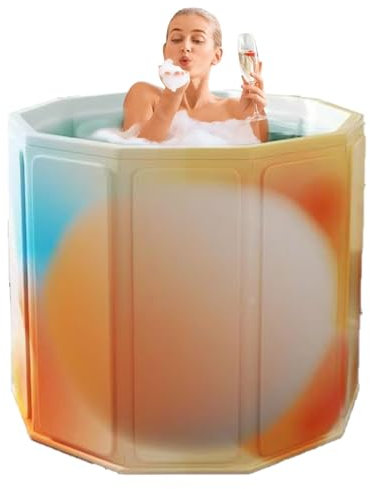 Vasca da bagno pieghevole per adulti – Vasca da bagno da viaggio per adulti – Vasca da bagno ispessita per tutto il corpo salvaspazio Secchio da bagno piccoli appartamenti