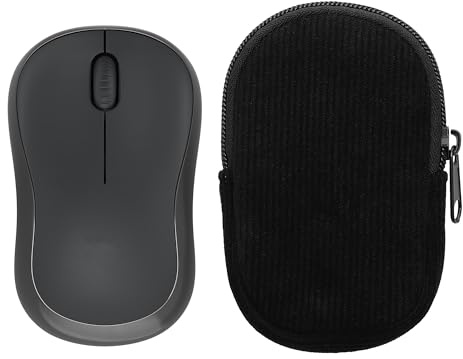 kwmobile Mouse Case for Logitech M240 SILENT / M325S Carry Case - Protective Carry Pouch for Bluetooth Mouse - Soft Neoprene Protection - Black