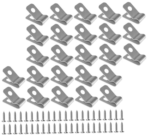SHINEOFI 100 Ensembles Clips pour Clôture Métallique Clips pour Clôture Fil de Robuste Pince de Fixation pour Cage pour Animaux Pinces de Fixation Fil