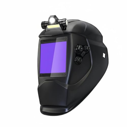 FytStycale Schweißhelm Automatisch Abdunkelnd Schweißmaske Schweißschild Gesichtsschutz mit Zuverlässigem Blendschutz Und, Z-Modell Echtfarbe Schutzfolie + Batterie + Stirnlampe + Schweißband