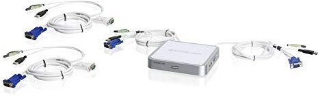 IOGEAR 4-Port MiniView Micro VGA USB KVM Switch with Audio and Cables, GCS634U