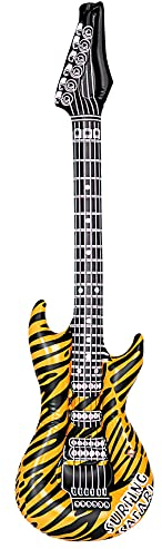 W WIDMANN MILANO Party Fashion - Chitarra gonfiabile, lunghezza circa 105 cm, strumento, air guitar, festa a tema, carnevale