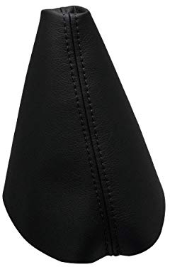 JPstraps - Funda Palanca de Cambios Cuero Piel Natural Negro Compatible con Seat Leon (1999-2005) y Seat Toledo (1999-2005)