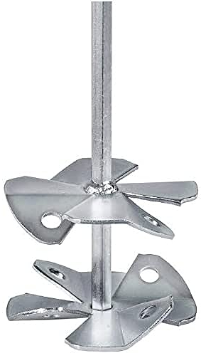 Berg Scheibenrührquirl Sr 120 | Ø 120 mm, 600 mm Länge | Hex 10 | Profi-Mischer für Wandfarben, Dispersionsfarben, Kleber & Leim | Effizientes, spritzfreies Mischen mit Doppelflügel-Technologie