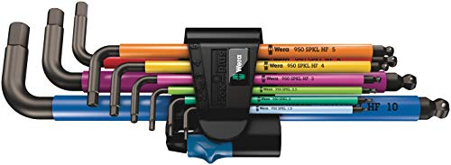 Wera 950 SPKL/9 SM HF Multicolour L-key set metric BlackLaser with hol