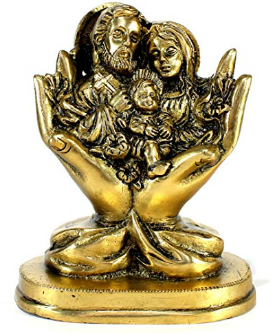 StonKraft heliga staty av Jesus Kristus i mässing (bön)