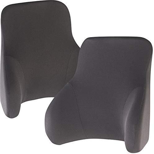 Newgen Medicals Lendenkissen Auto: 2er-Set Memory-Foam-Rückenkissen, je 3-Zonen-Stütze (Rückenkissen Auto, Rücken-Kissen, Stuhl)