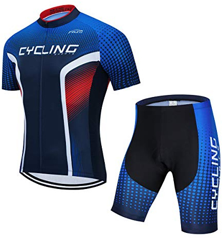 Weimostar Radtrikot Herren Set Kurzarm Rennrad Trikot Set Sommer Radbekleidung 4D Gel Fahrradbekleidung Fahrrad Bekleidung Anzug CC64