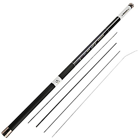 LUOSHUAI Stipprute 8M 9M 10M11M12M13M. Ultra Lange Harte Handstange Teleskop-Kohlefaser-Karpfen-Angelrute-Stream-Möcke-Winterfischen Angelrute (Length : 12M no Accessories)