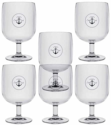 Marine Business Lot de 6 verres à vin incassables Sailor Soul