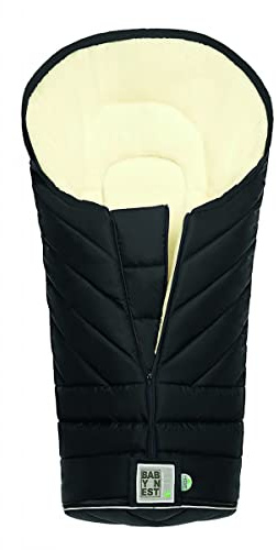 Odenwälder Fußsack Babyfußsack Baby Fußsack Winterfußsack Kuschelsack Kinderwagen Oskar (Schwarz)