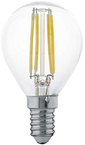 Eglo E14 LED, lampadina classica a forma di goccia, illuminazione retrò, 4 Watt (equivalente a 32 Watt), 350 lumen, luce bianco caldo, 2700k, lampadina Edison P45, Ø 4,5 cm
