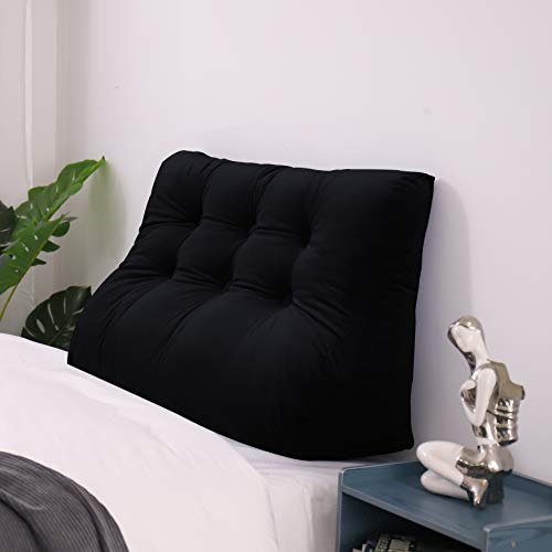 Johnear Rückenkissen Samt ergonomisch für Sofa & Bett | Samt-Rückenkissen mit ergonomischer Kurve – stützt Wirbelsäule, entlastet Rücken. Dekorative Knöpfe, Bezug waschbar.