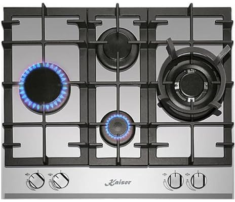 Kaiser Grand Chef Gas Hob | 60cm Gas-Powered 4 Burner Cooktop (White)