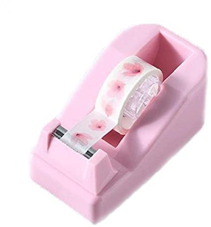 vepoty Dispensatore a Nastro Desktop Dispenser Adesivo Roll Rolling Mini Dispenser Di Nastro in Plastica Per Office Home School