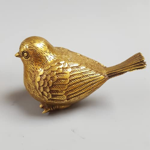 Schöne Vogel-Figuren aus Messing, Kupfertiere, Spatzenstatue, Skulptur, Bastel-Kollektion, Schreibtisch-Ornament, Sand-Tischdekoration, Zubehör, Arbeitszimmer, Briefbeschwerer (A)