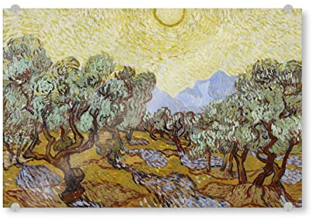 artboxONE Acrylglasbild 90x60 cm Natur Olivenbäume von Van Gogh - Bild Vincent Van Gogh berühmt bildende Kunst