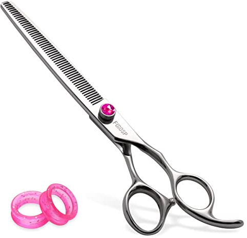 Thinning Shears for Dogs 7 in Professional Dog Thinning Shears for Grooming 56 Teeth Dog Grooming Scissors for Pet Cat Japanese 440C Stainless Steel(7.0'',Blending)