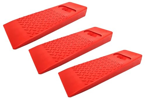 HMH Fällkeile 200x75x25mm 140x65x20mm Keil aus Kunststoff schlagfest Fällheber Forstkeil Hubhöhe 20/25mm zum kontrollierten Fällen von Bäumen (3 Stück, 200x75x25mm)