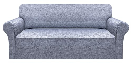 Granbest Stretch-Sofabezug, 3-Sitzer, superweich, Spandex, Sofa-Schonbezug für Hunde, Haustier, Couchbezug, Möbelschutz mit elastischer Unterseite (3-Sitzer, Texturmuster)