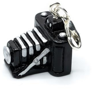Miniblings Fotoapparat antike Kamera Balg Fotograf Charm Zipper versilbert | Zum Kombinieren gedacht, gefertigt in Berlin, liebevoll zusammengesetzt