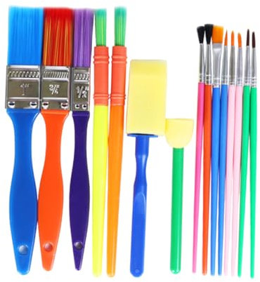 STOBOK 15St Bürste Kinder malen runde Malerei für Kinder Anzug für Kleinkinder künstlerischer Zeichenstift Kunstpinsel Malpinsel-Set kinderpinsel Suite Plastik