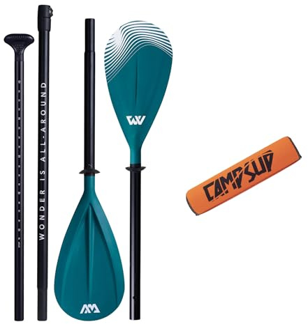 CampSup Aqua Marina Set 2-in-1 Paddel iSUP & Kajak Dual-Tech Aluminium + Floater Paddle für Sup-Boards
