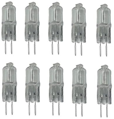 JZLBBC Bombillas Halógenas G5.3 12V 50W Regulable Lámparas Halógena G5.3 Base Blanco Cálido,20W,10Pc