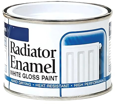 Inspired Essentials 180ml Non Drip Paint Tin Exterior Interior Hard Drying Performance Multi-Purpose Paint Tin for Metal, Wood, Plastic, Walls with Perfect Finish (1, Radiator Enamel White Gloss)
